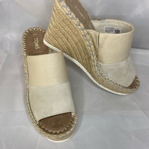 Toms Monica Wedge Mule Sandals -size -7